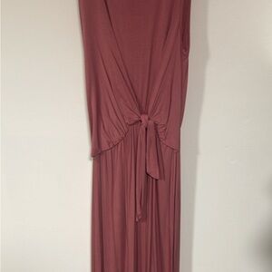 Women’s Mauve Knot-Front Maxi Dress